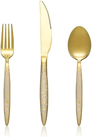 Gold Mirror Silverware For Twelve