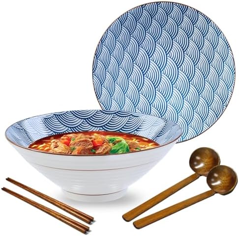 Large Ramen Bowl Pair With Tools
