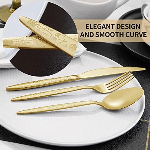 Gold Mirror Silverware For Twelve